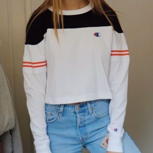 Long sleeve crop top champion